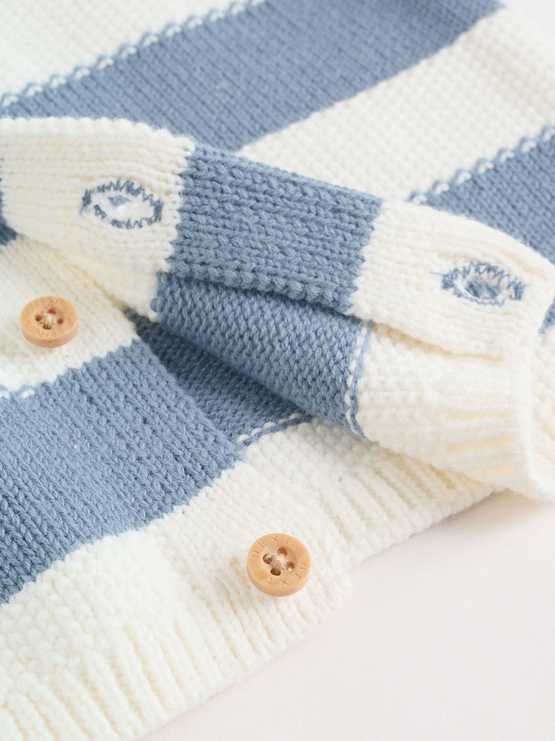 Blue Nautical Stripe Knitted Top and Shorts Baby Set (0mths-2yrs) image 7