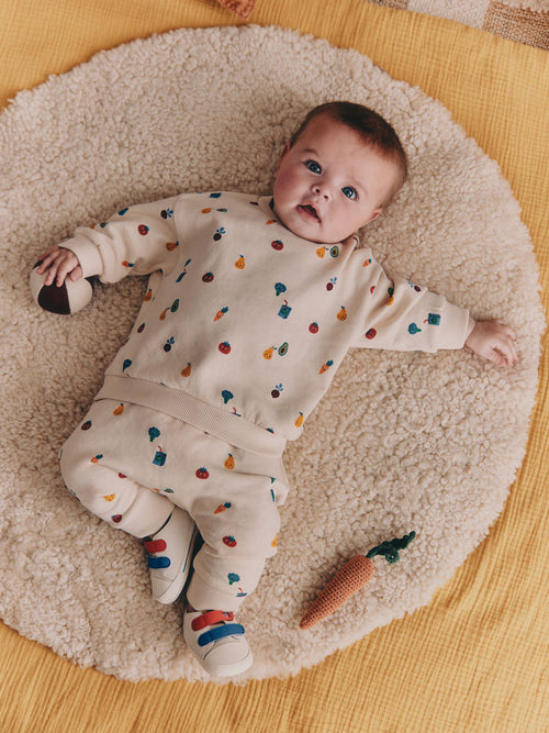 Bright Veg Print Sweat Top and Joggers Baby Set (0mths-2yrs) (0mths-2yrs) image 1
