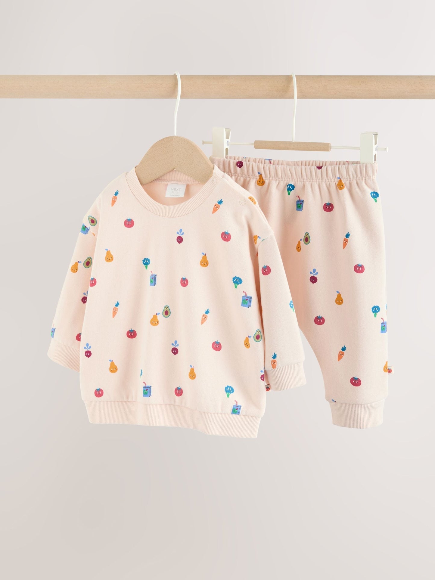 Bright Veg Print Sweat Top and Joggers Baby Set (0mths-2yrs) (0mths-2yrs) image 4