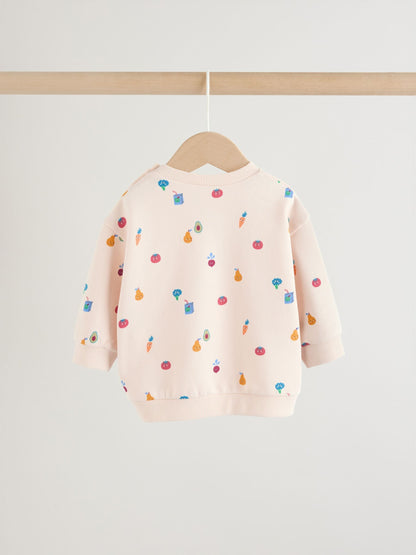 Bright Veg Print Sweat Top and Joggers Baby Set (0mths-2yrs) (0mths-2yrs) image 7