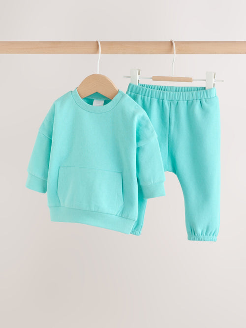 Green Sweat Top and Joggers Baby Set (0mths-2yrs) (0mths-2yrs) image 1