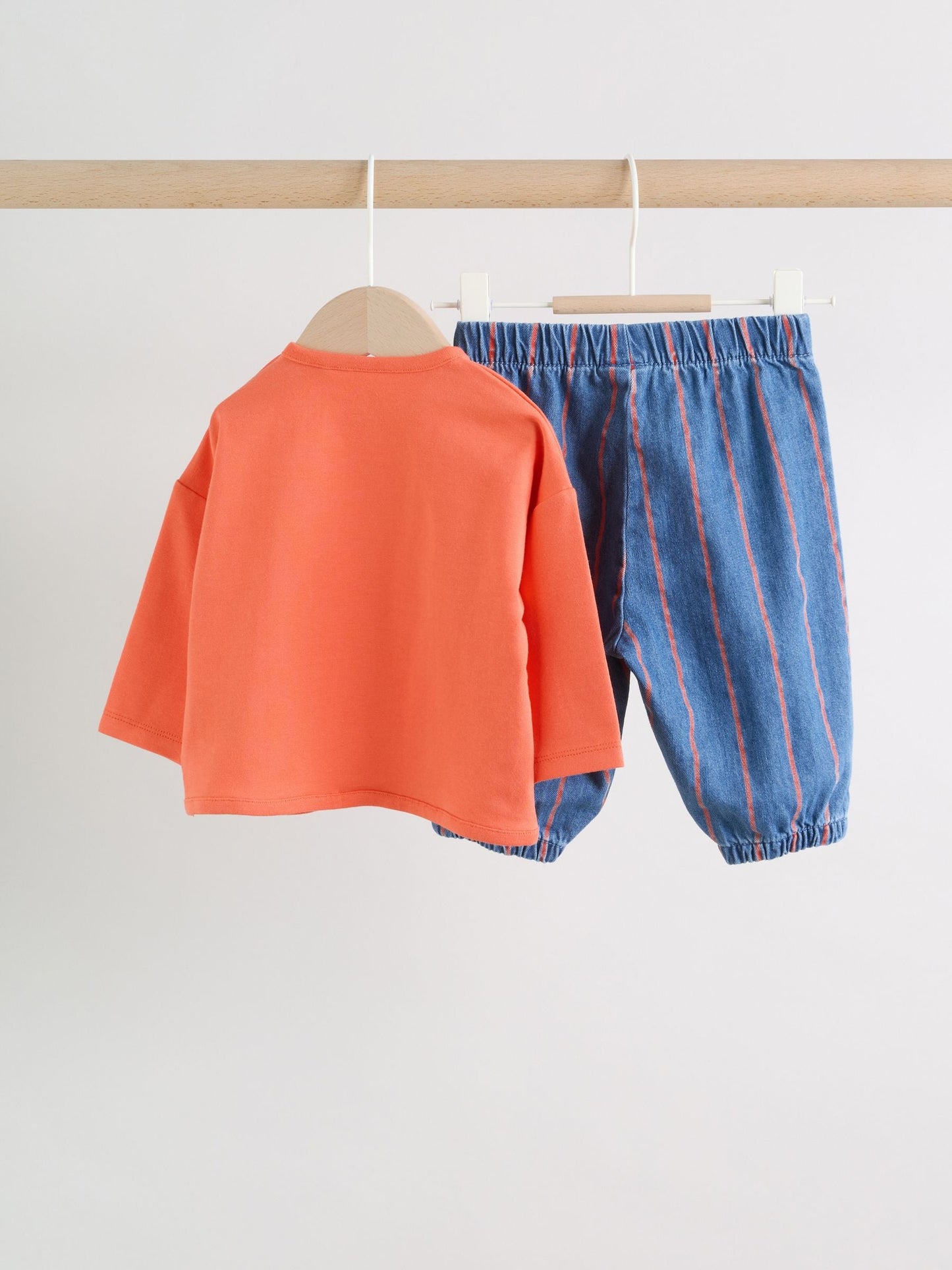 Red Stripe Beetroot Baby Top and Trousers Set (0mths-3yrs) image 7