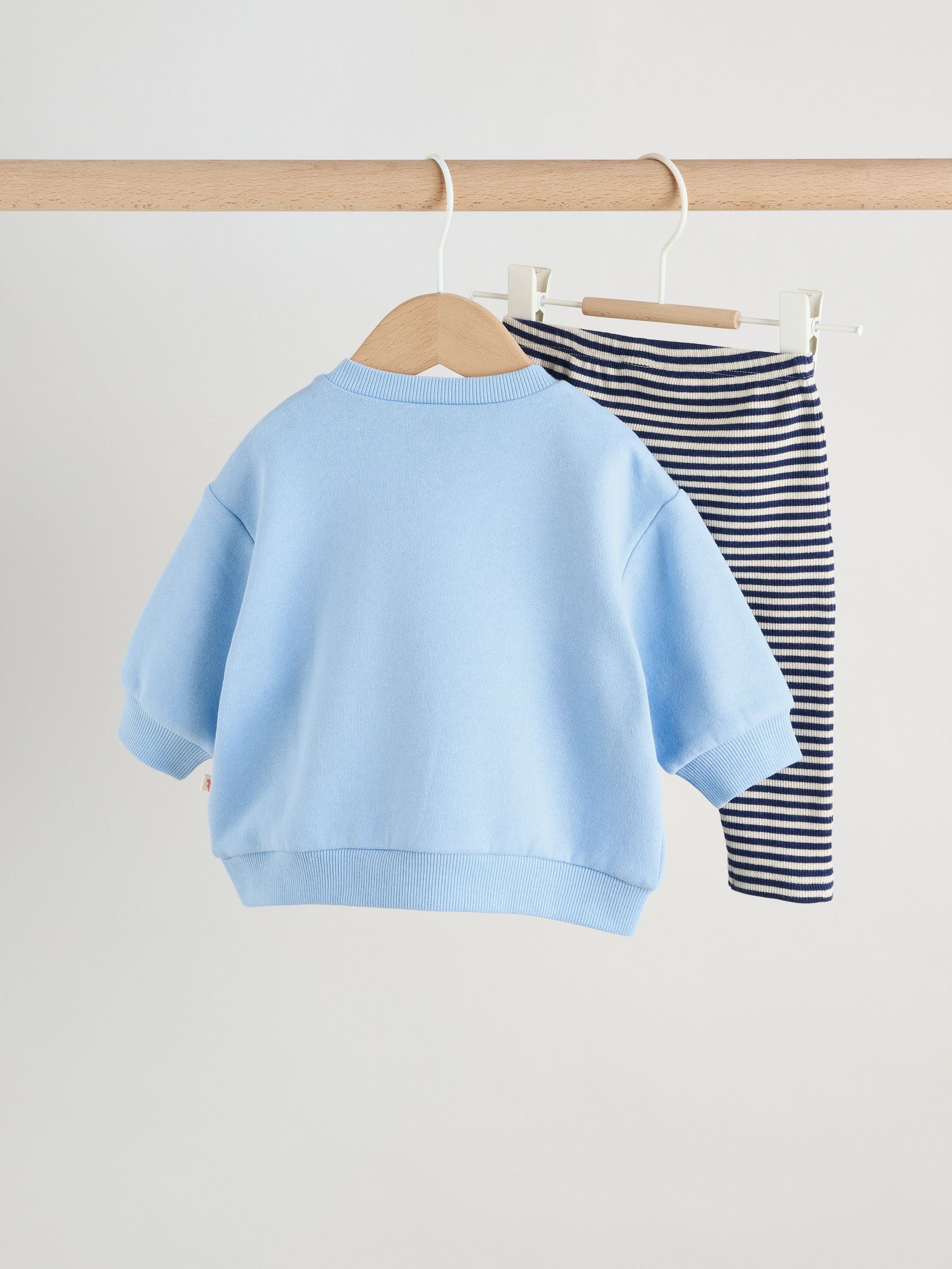 Blue Nautical Print Baby Sweatshirt and Leggings Set (0mths-3yrs) image 2