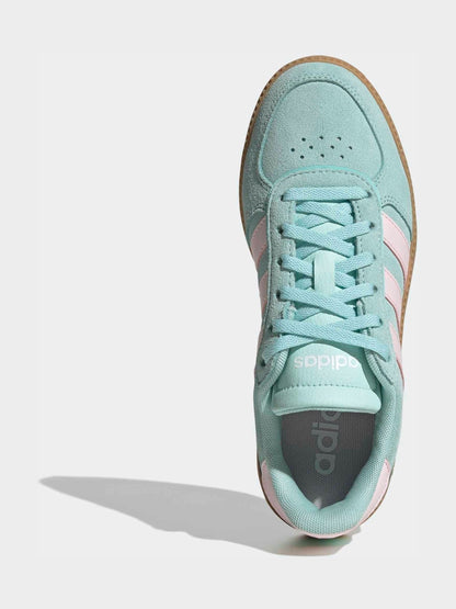 adidas Aqua Blue Breaknet Sleek Junior Trainers image 5