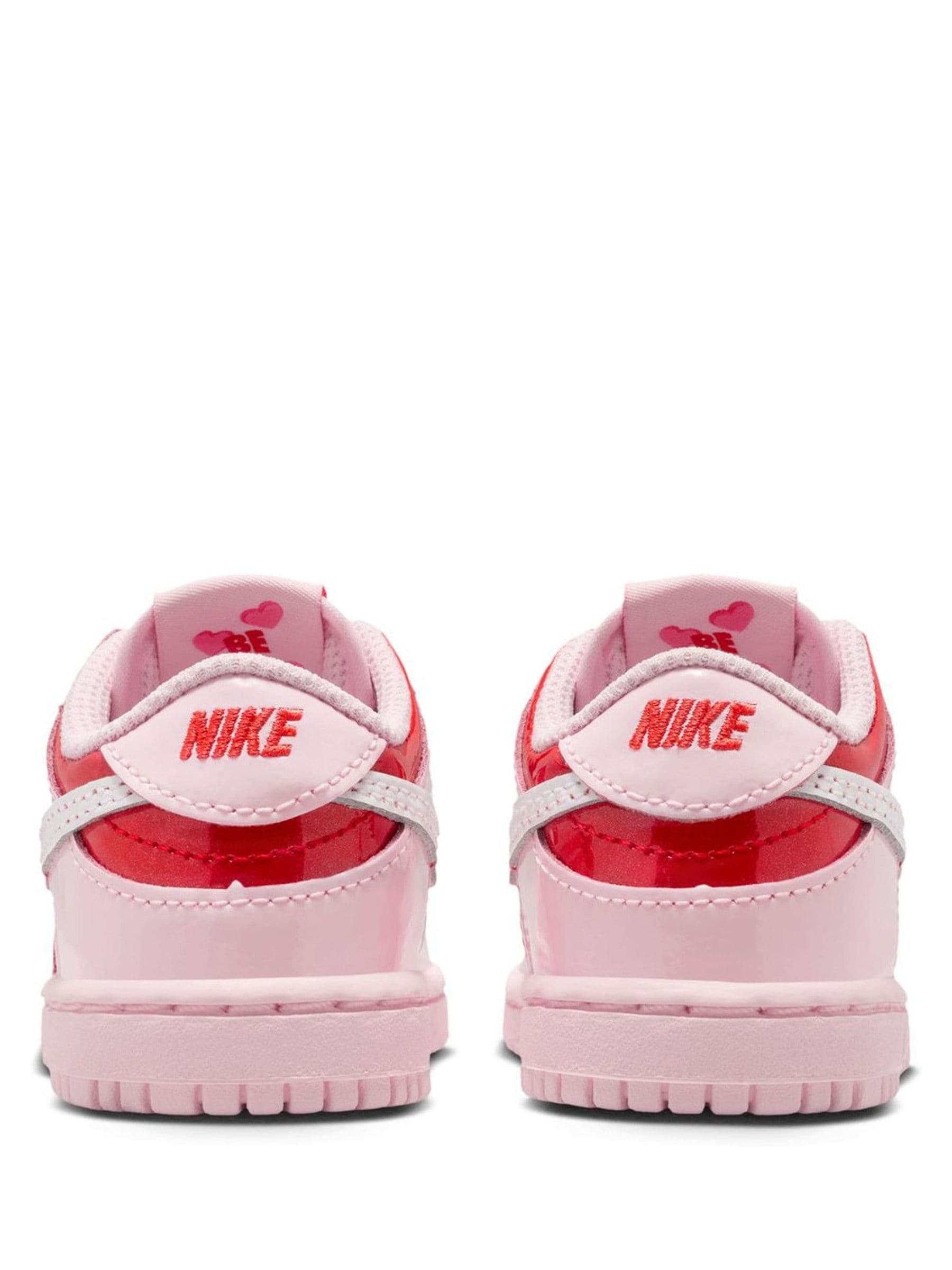 Nike Pink Red Hearts Low Infant Dunk Trainers image 4