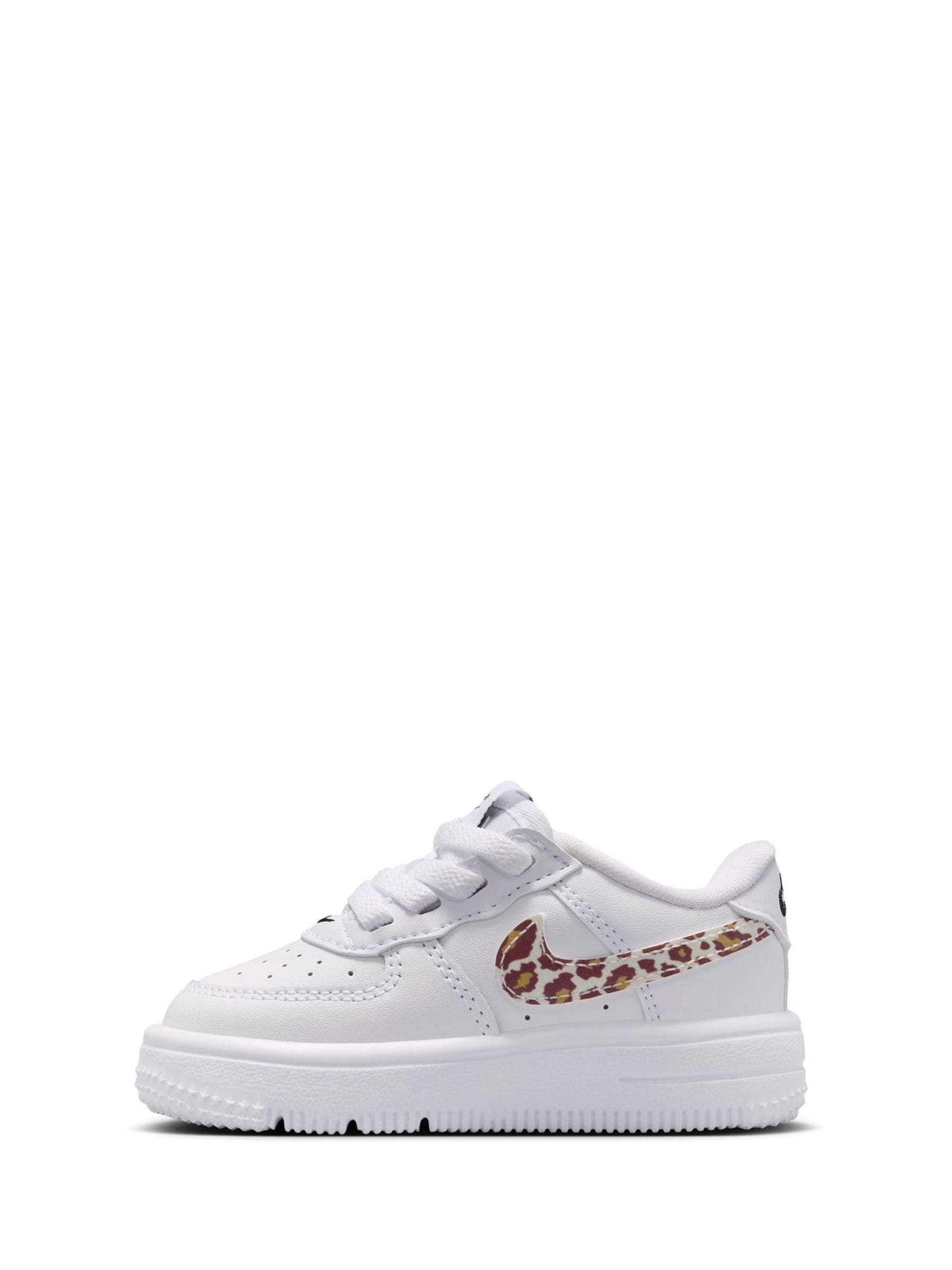 Nike Black/White Animal Infant Air Force 1 Easy On Trainers image 4