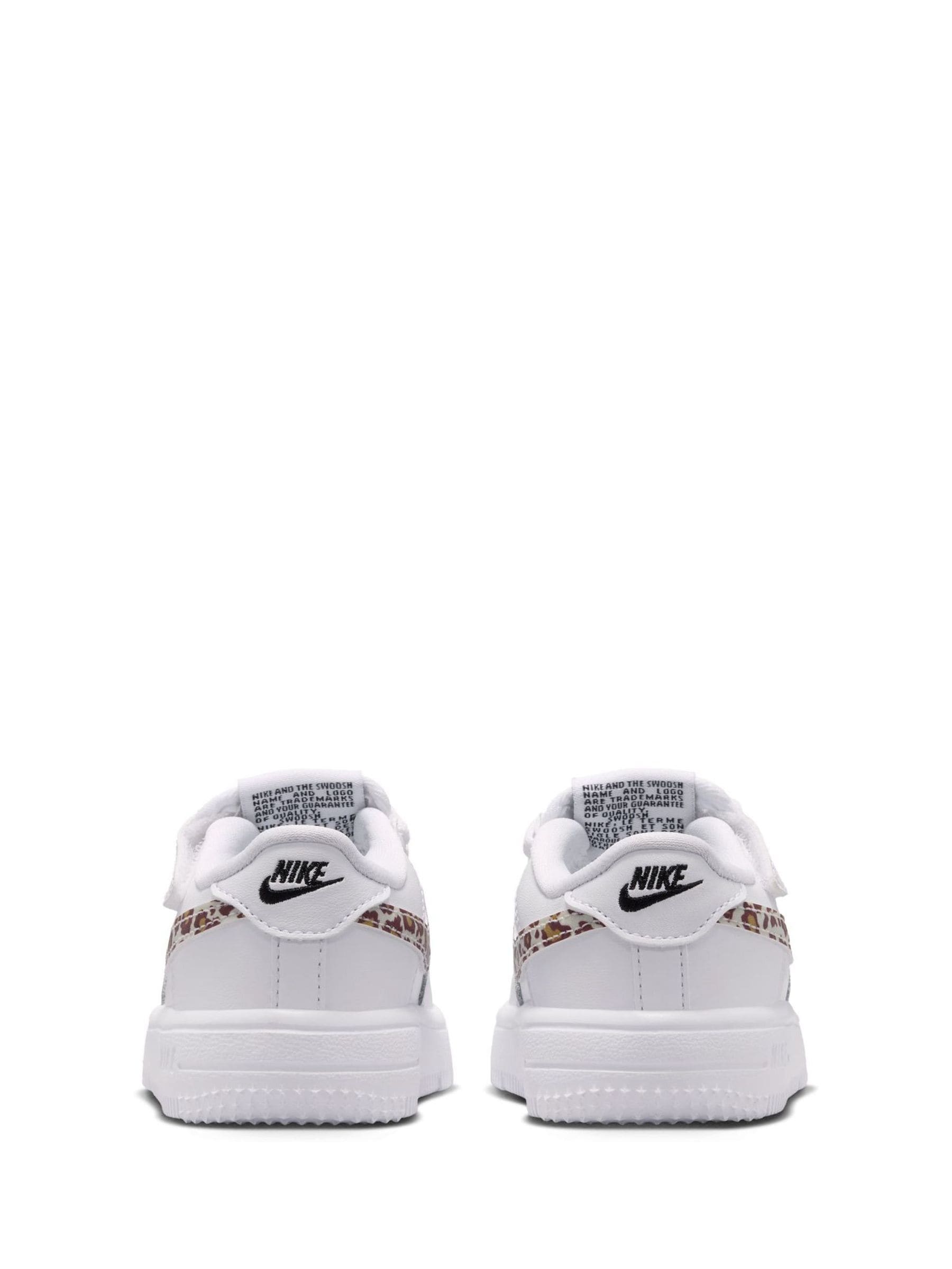Nike Black/White Animal Infant Air Force 1 Easy On Trainers image 6