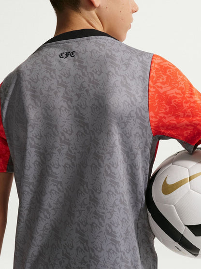 Dsiney Kidz - Nike Grey Chelsea FC 2025/26 Pre Match Football Shirt image 4