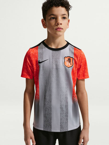 Dsiney Kidz - Nike Grey Chelsea FC 2025/26 Pre Match Football Shirt image 5