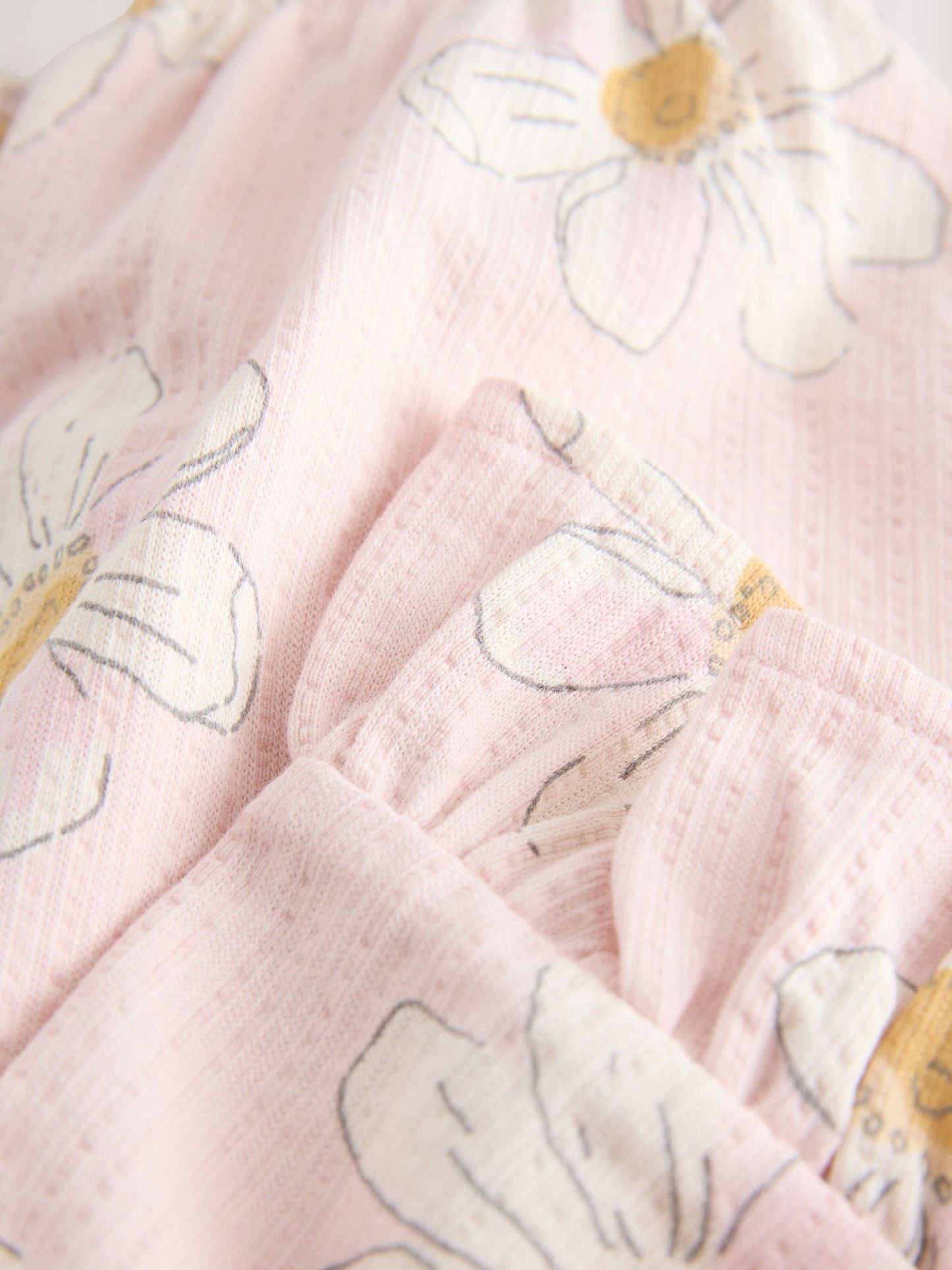 Pink Flower Wide Leg Frill Trousers (3mths-7yrs) image 3