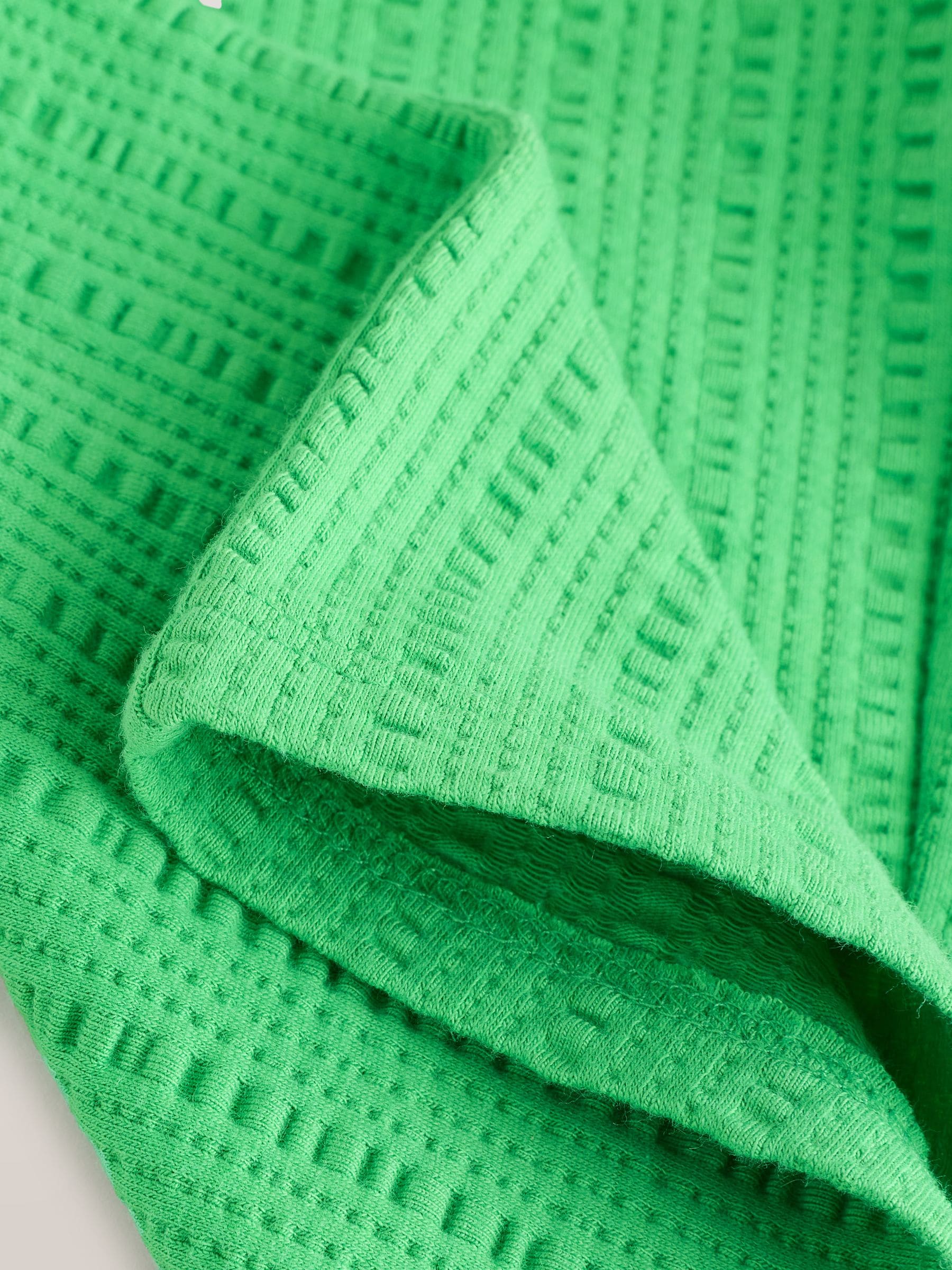 Green Textured Wide Leg Trousers (3mths-7yrs) image 8