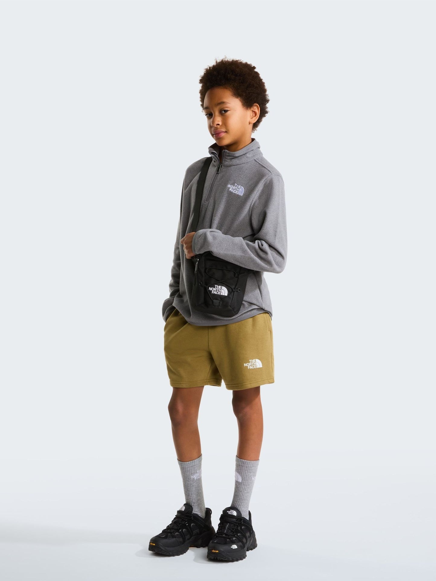 Dsiney Kidz - The North Face Grey Teen Glacier 1/4 Zip Fleece image 1
