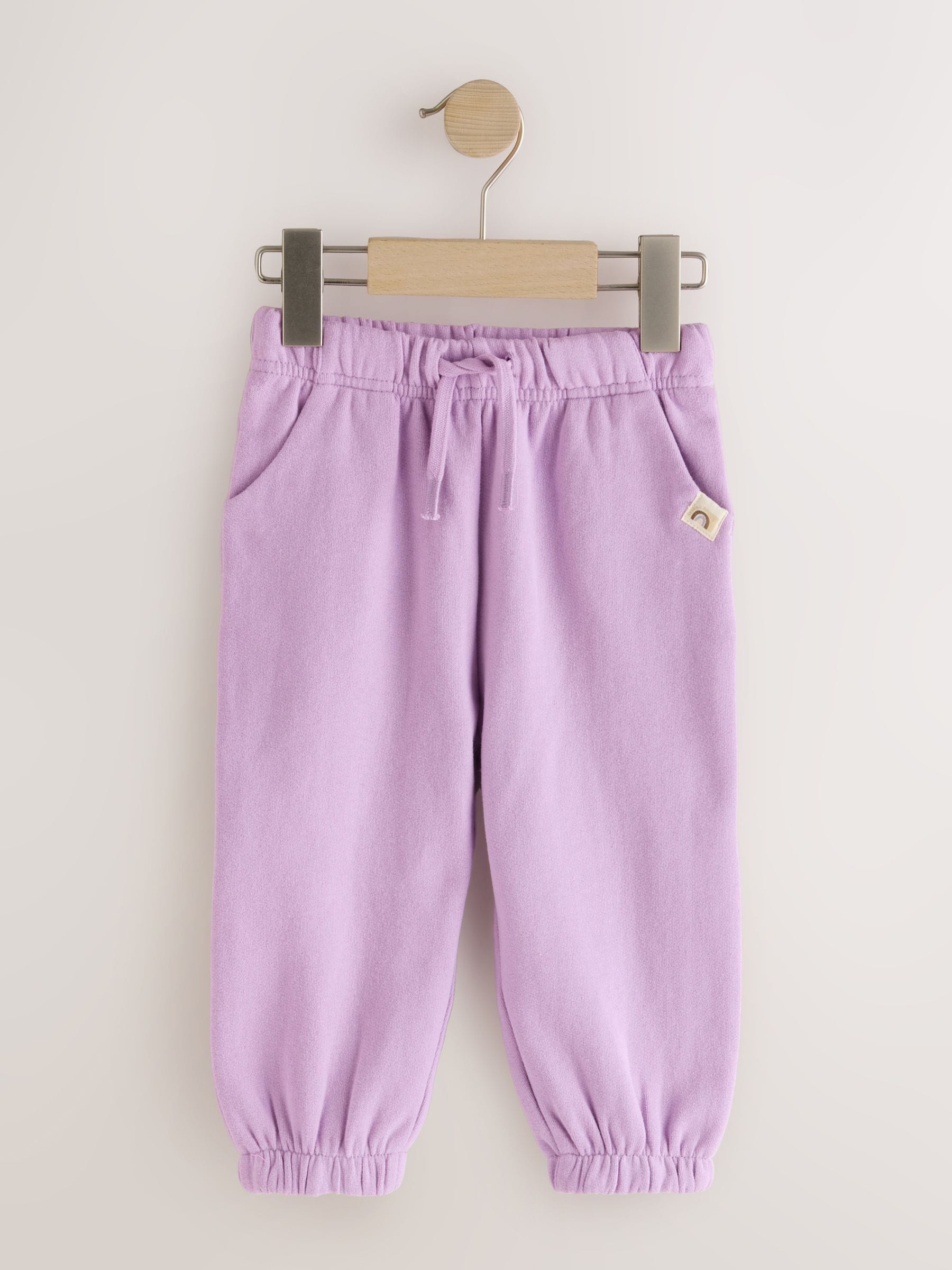 Pink/Lilac/Oatmeal 3 Pack Joggers Set (3mths-7yrs) image 5