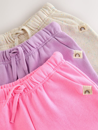 Pink/Lilac/Oatmeal 3 Pack Joggers Set (3mths-7yrs) image 7