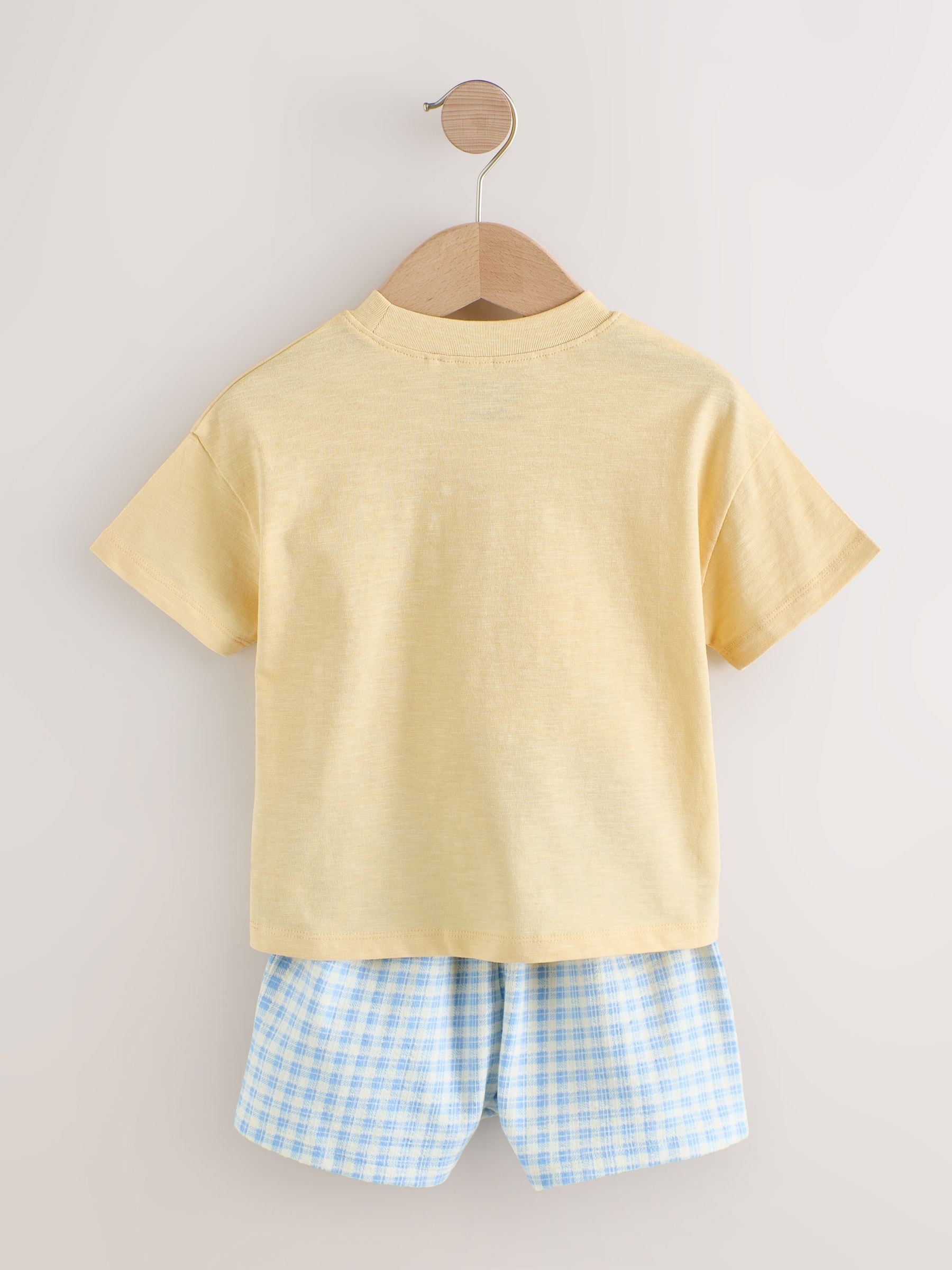 Blue/Yellow Top & Shorts Set 2 Pack (3mths-7yrs) image 7