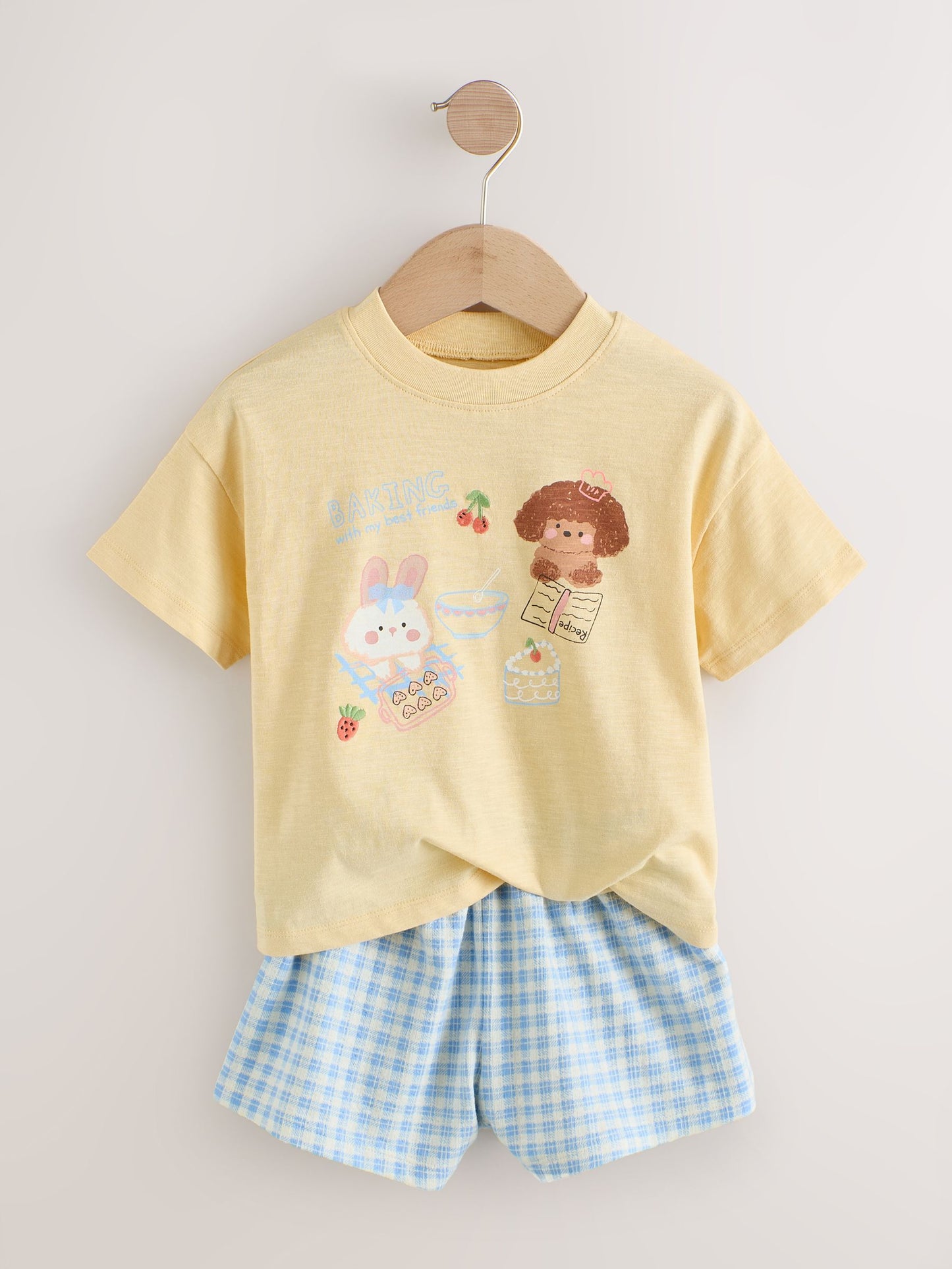 Blue/Yellow Top & Shorts Set 2 Pack (3mths-7yrs) image 9