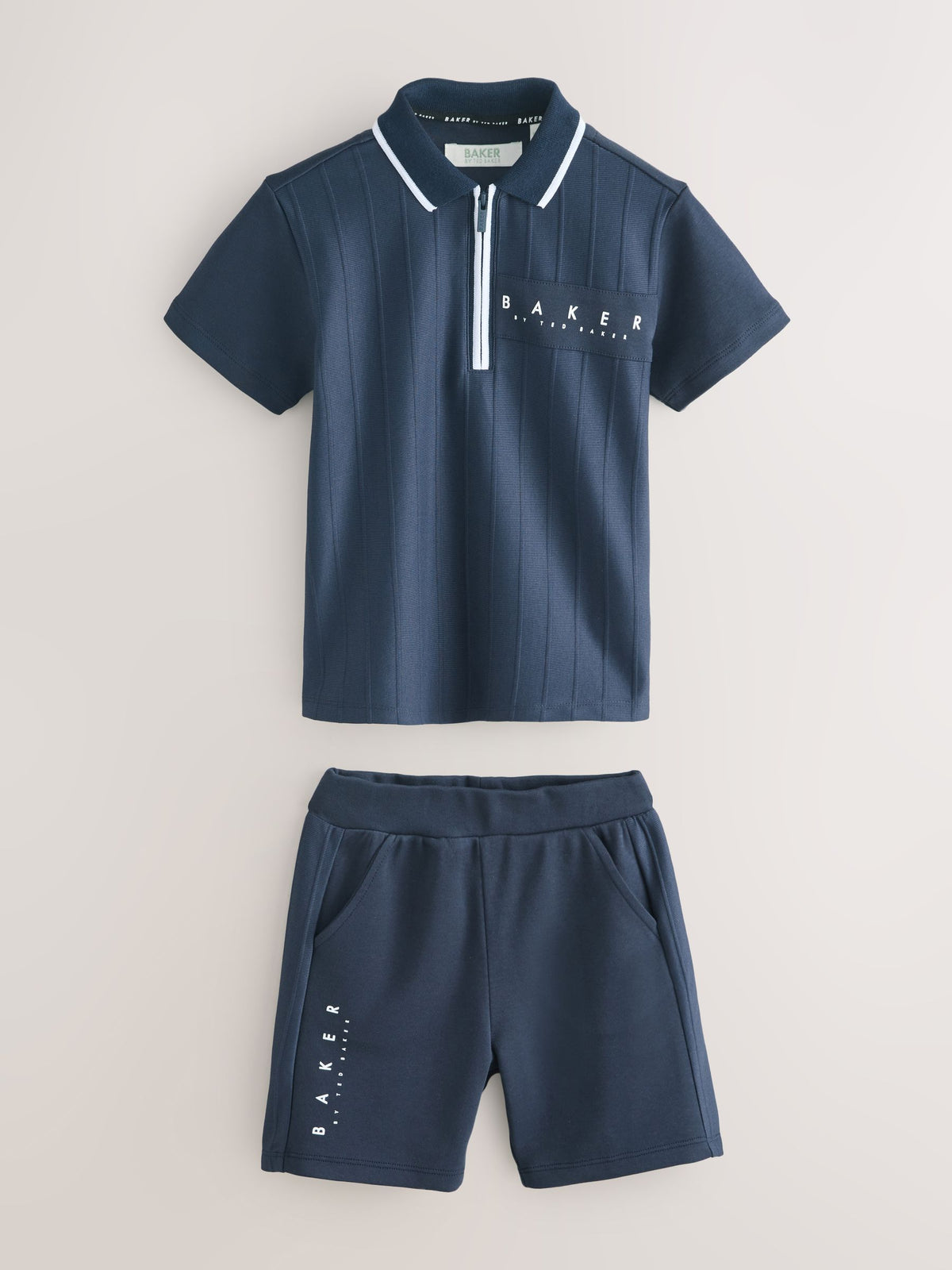 Dsiney Kidz - Baker by Ted Baker Textured Polo Shirt and Shorts Set image 1