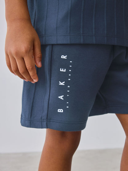 Dsiney Kidz - Baker by Ted Baker Textured Polo Shirt and Shorts Set image 6