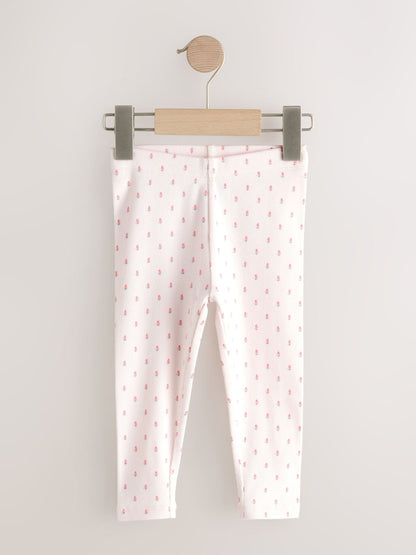 Pink Ribbed Leggings 5 Pack (3mths-7yrs) image 5
