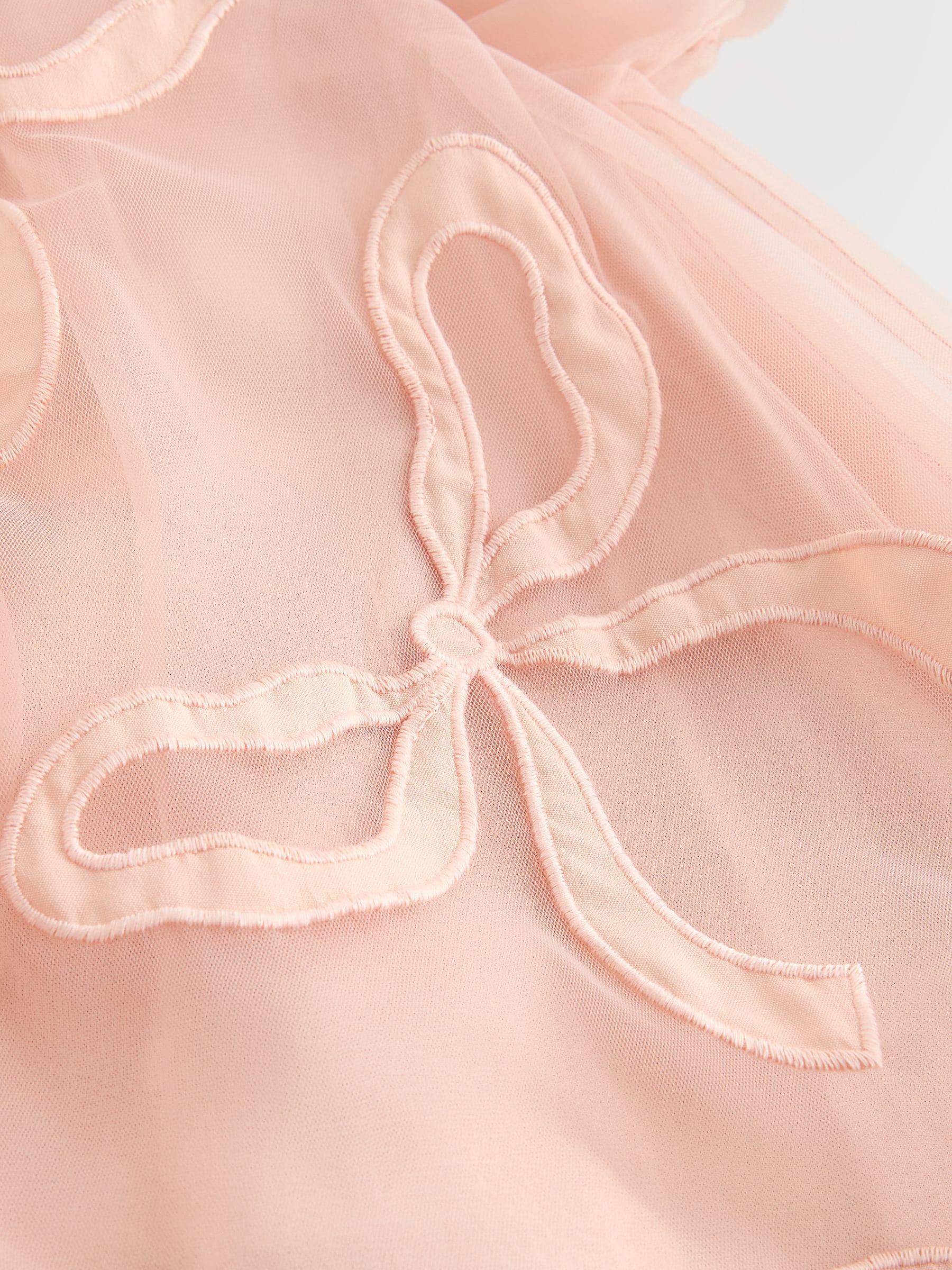 Pink Bows Angel Sleeve Mesh Dress (3mths-7yrs) image 7