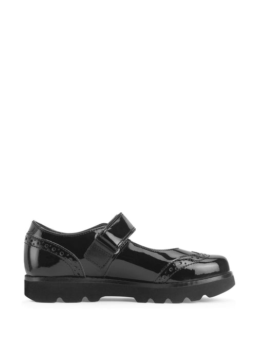 Start-Rite Black Standard Fit Cosmos Shiny Mary Jane Rip-Tape School Shoes image 1