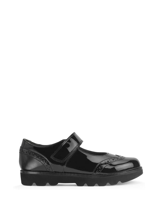 Start-Rite Black Standard Fit Cosmos Shiny Mary Jane Rip-Tape School Shoes image 2