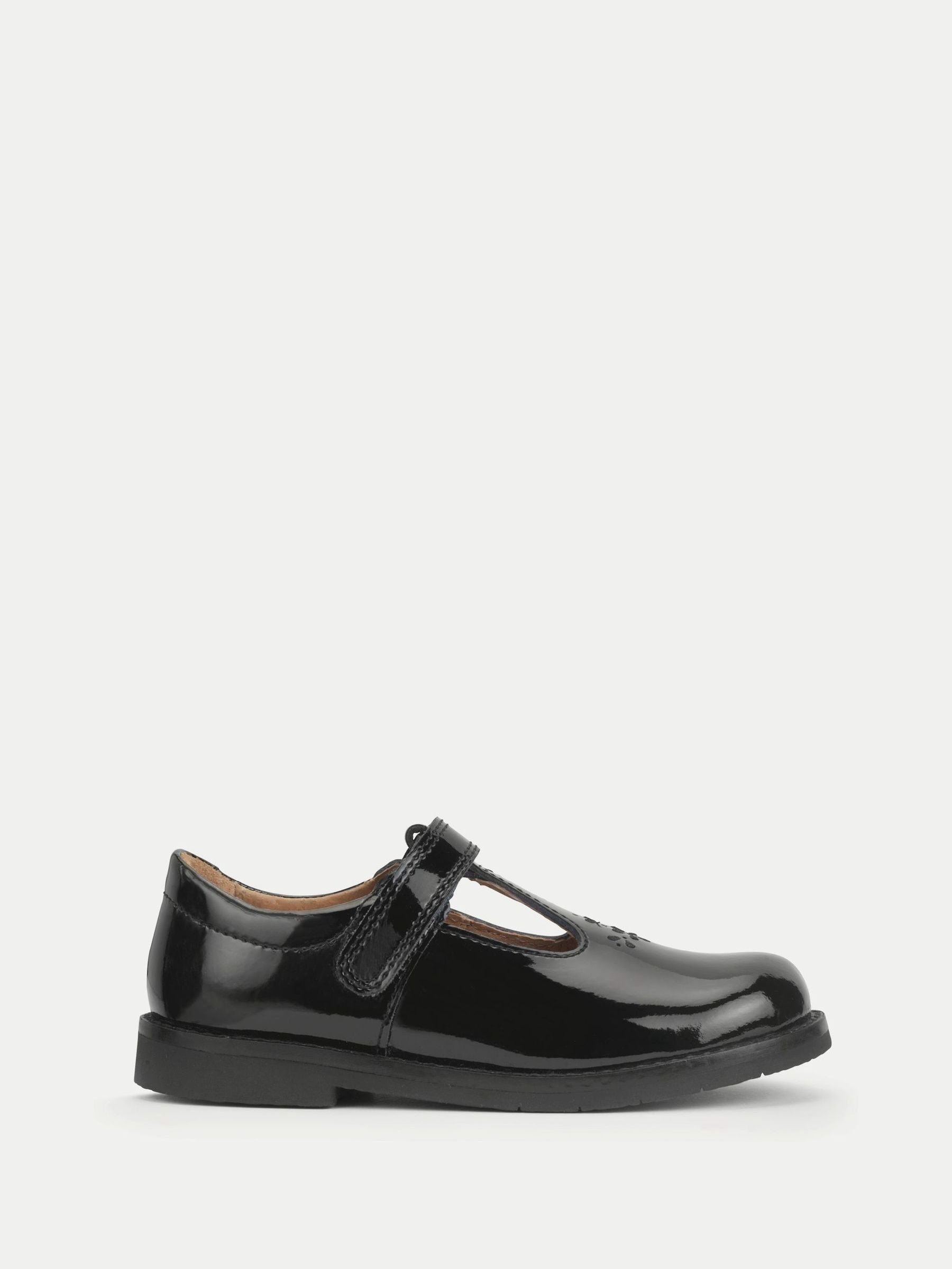 Start-Rite Black Standard Fit Luxe Shiny Patent T-Bar School Shoes image 7