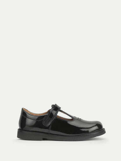 Start-Rite Black Standard Fit Luxe Shiny Patent T-Bar School Shoes image 7