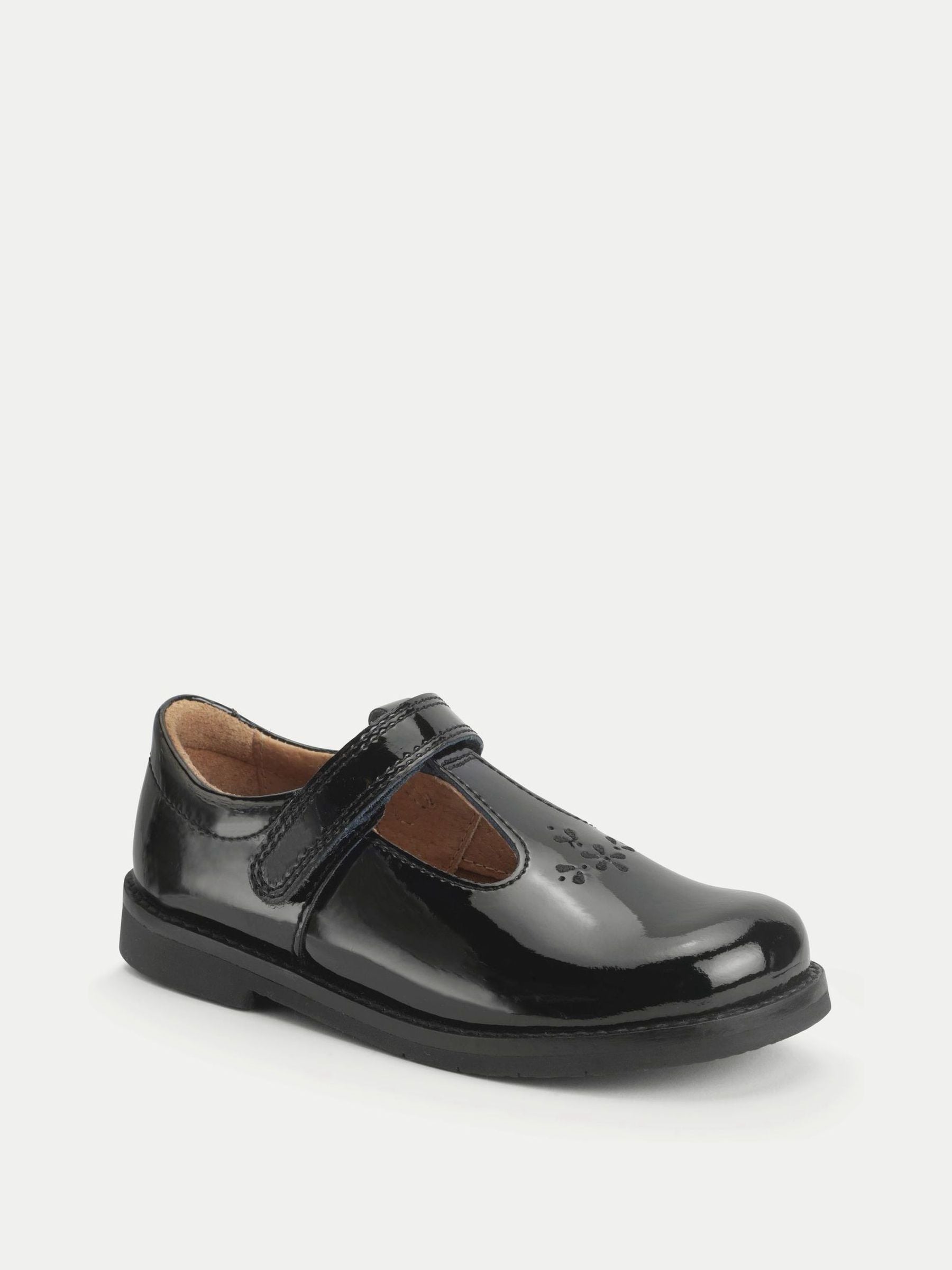 Start-Rite Black Standard Fit Luxe Shiny Patent T-Bar School Shoes image 8