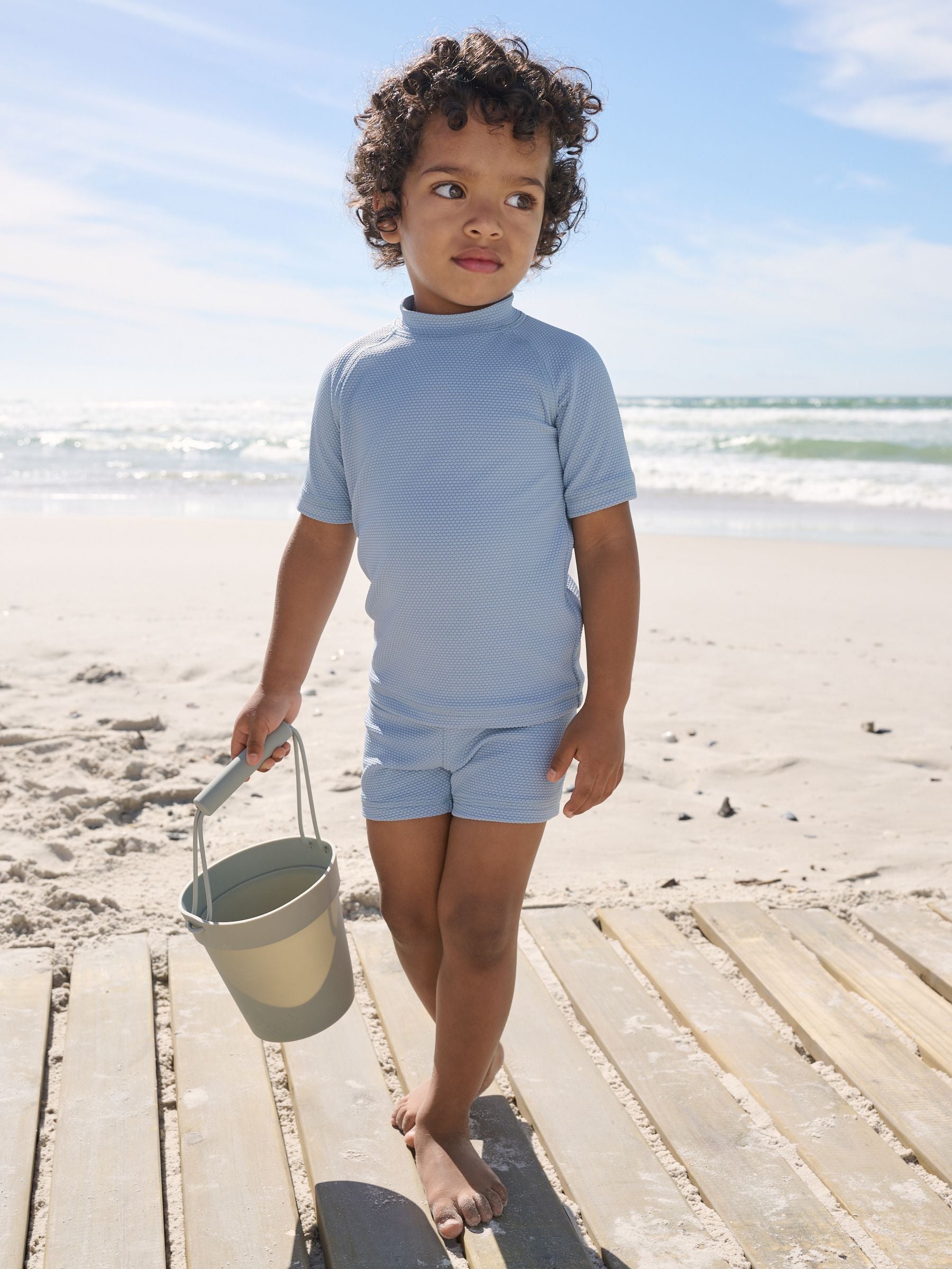 Blue Textured Swim Set (3mths-7yrs) image 2