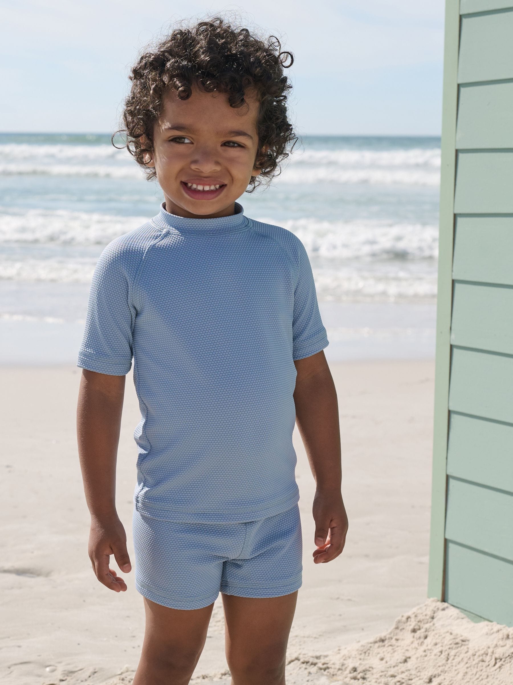 Blue Textured Swim Set (3mths-7yrs) image 1