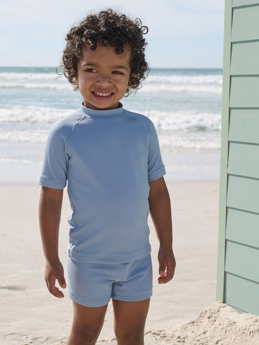 Blue Textured Swim Set (3mths-7yrs) image 1