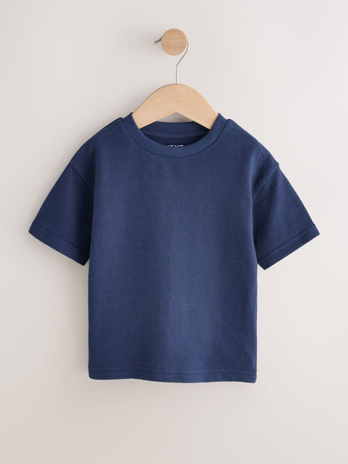 Navy Blue Short Sleeve Textured T-Shirt (3mths-7yrs) image 1