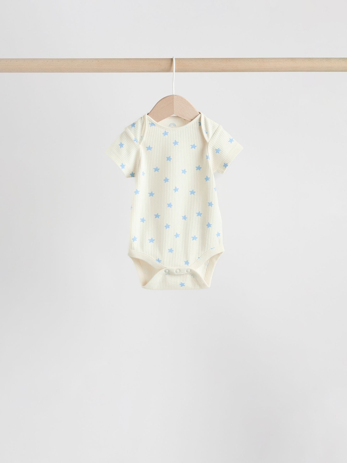 Blue Short Sleeve Long Sleeve Baby Bodysuits 5 Pack image 5