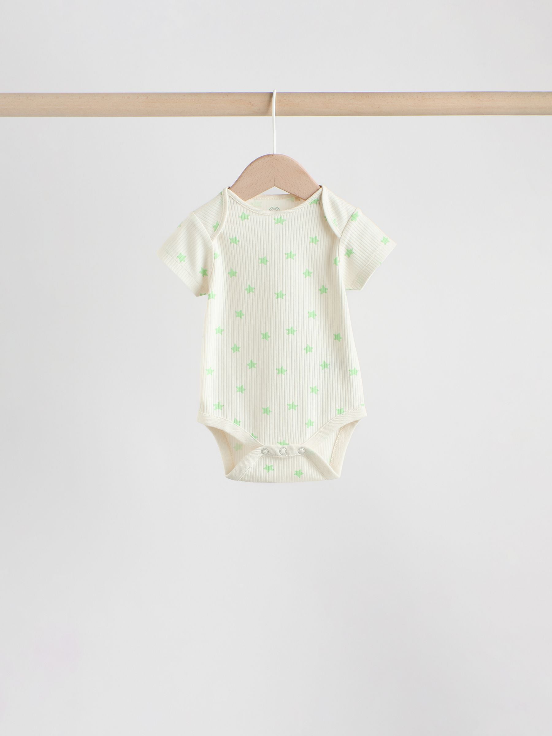 Blue Short Sleeve Long Sleeve Baby Bodysuits 5 Pack image 7