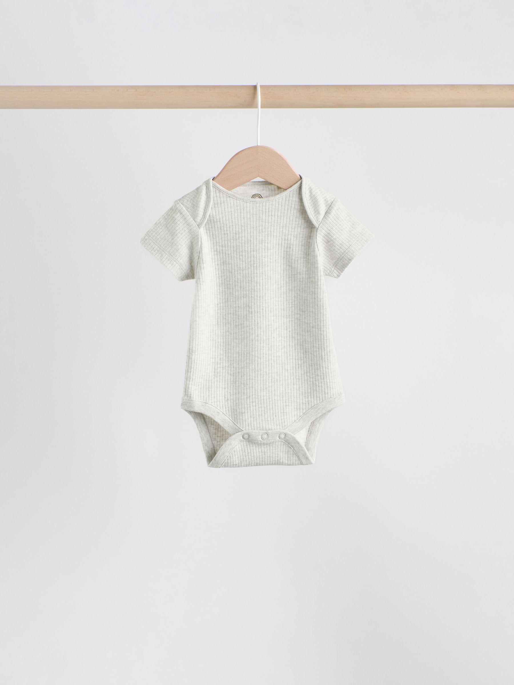 Blue Short Sleeve Long Sleeve Baby Bodysuits 5 Pack image 8