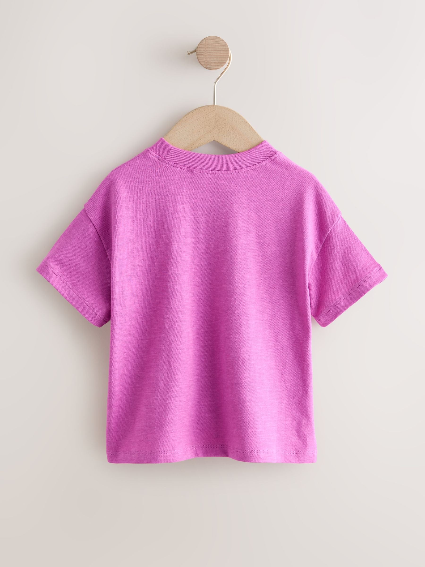 Purple Short Sleeve Heart Embroidered Top (3mths-7yrs) image 6