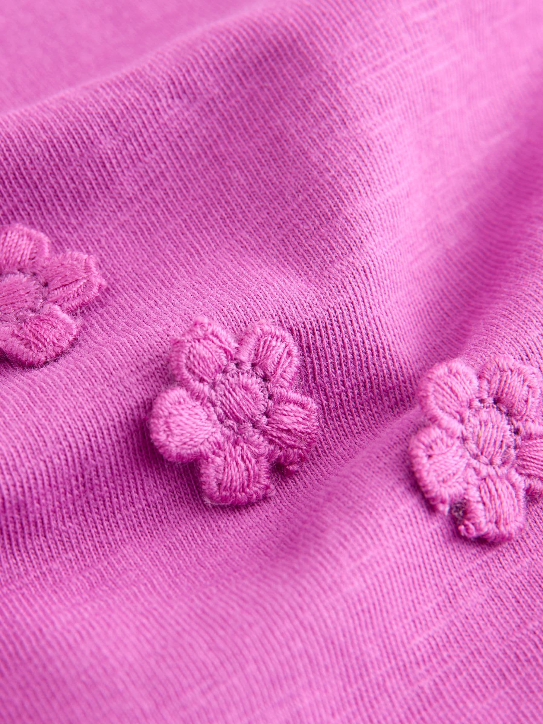 Purple Short Sleeve Heart Embroidered Top (3mths-7yrs) image 7