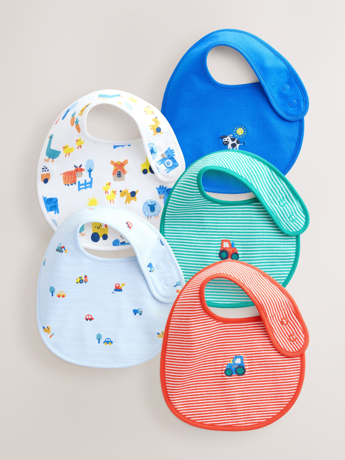 Dsiney Kidz - Multi Farm 5 Pack Baby Bibs image 1