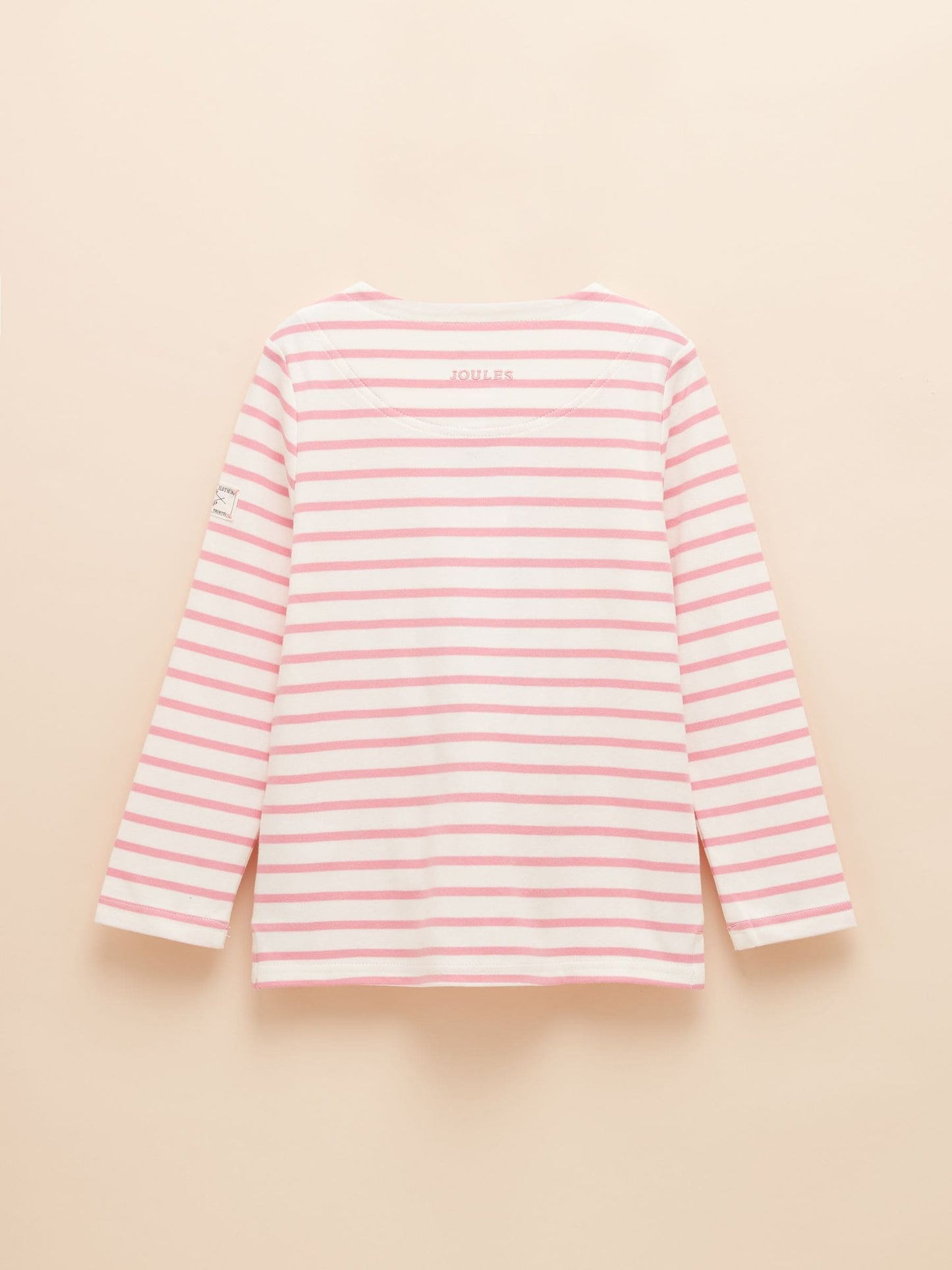 Joules Girls' Harbour Blue and Pink Two Pack Stripe Long Sleeve Top image 4