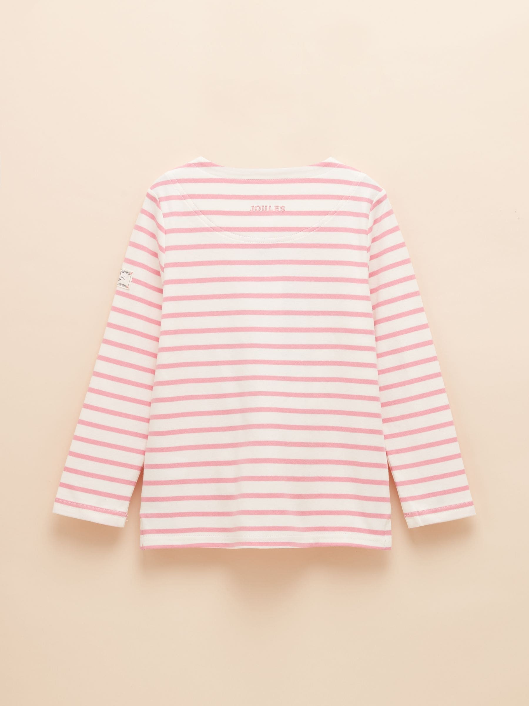 Joules Girls' Harbour Blue and Pink Two Pack Stripe Long Sleeve Top image 4