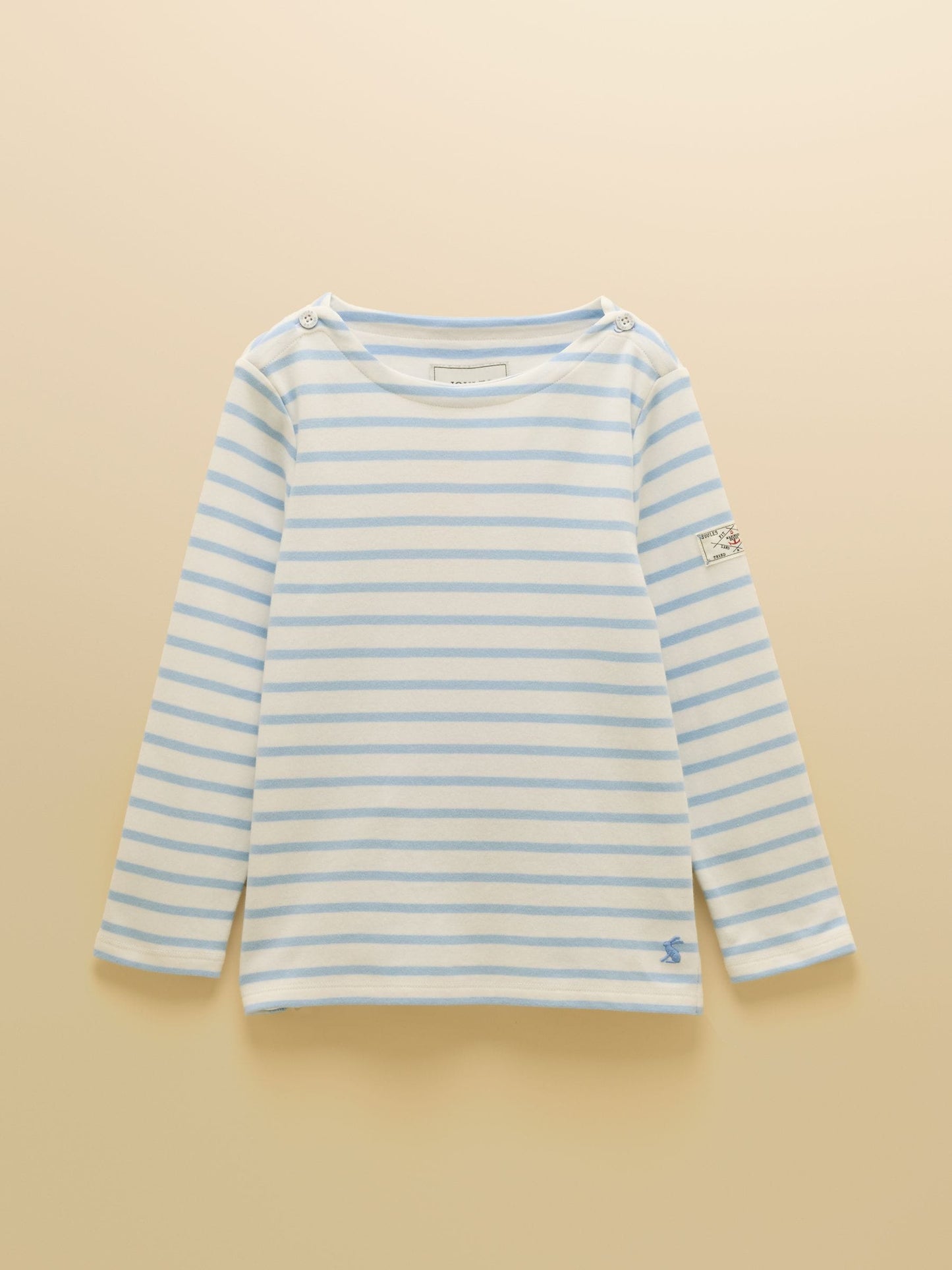 Joules Girls' Harbour Blue and Pink Two Pack Stripe Long Sleeve Top image 5