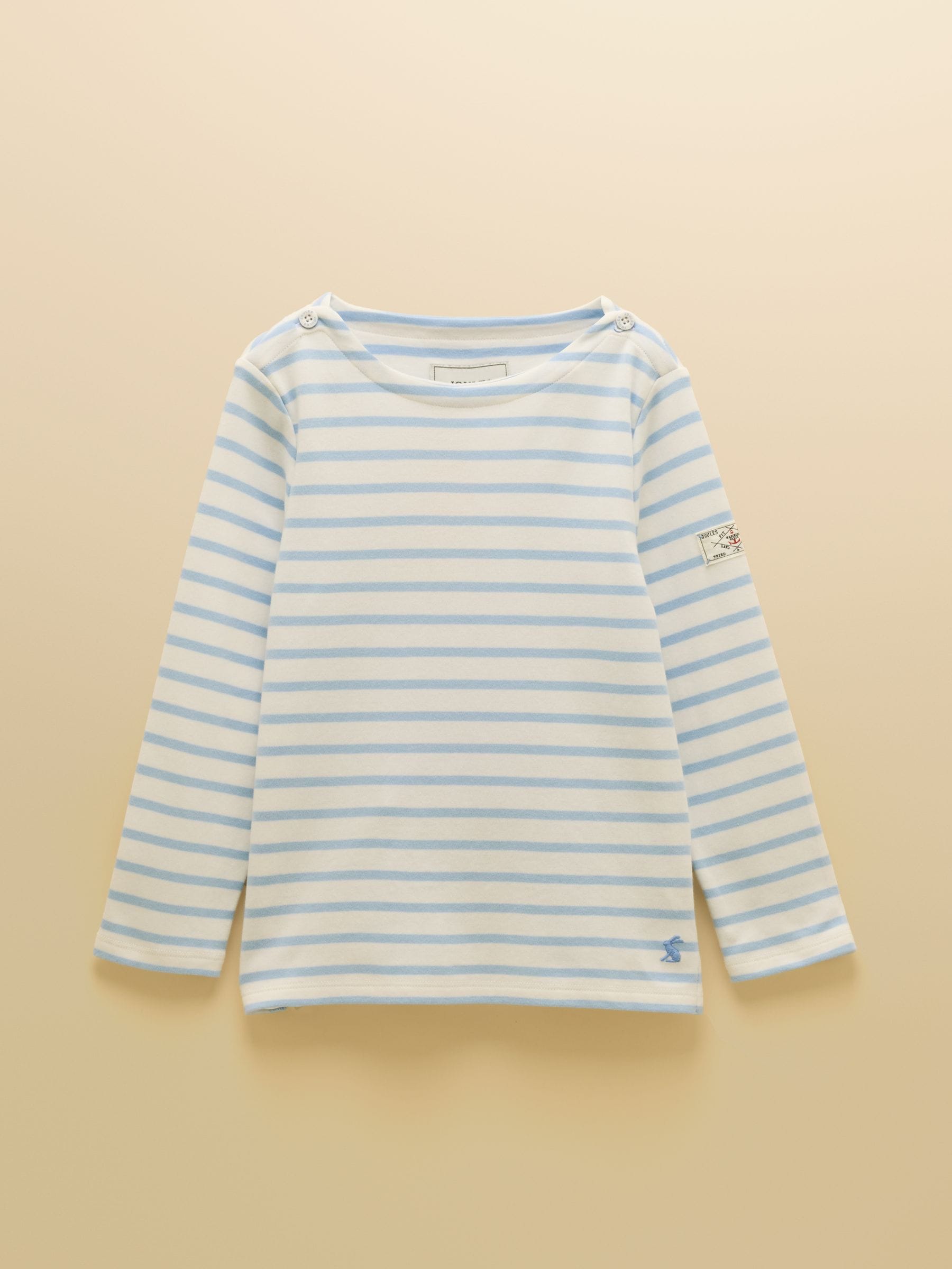 Joules Girls' Harbour Blue and Pink Two Pack Stripe Long Sleeve Top image 5