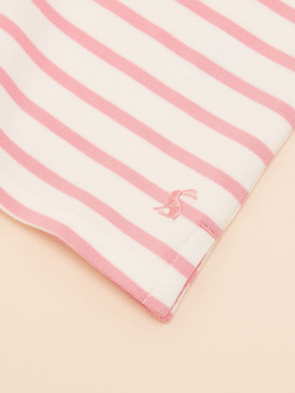 Joules Girls' Harbour Blue and Pink Two Pack Stripe Long Sleeve Top image 6