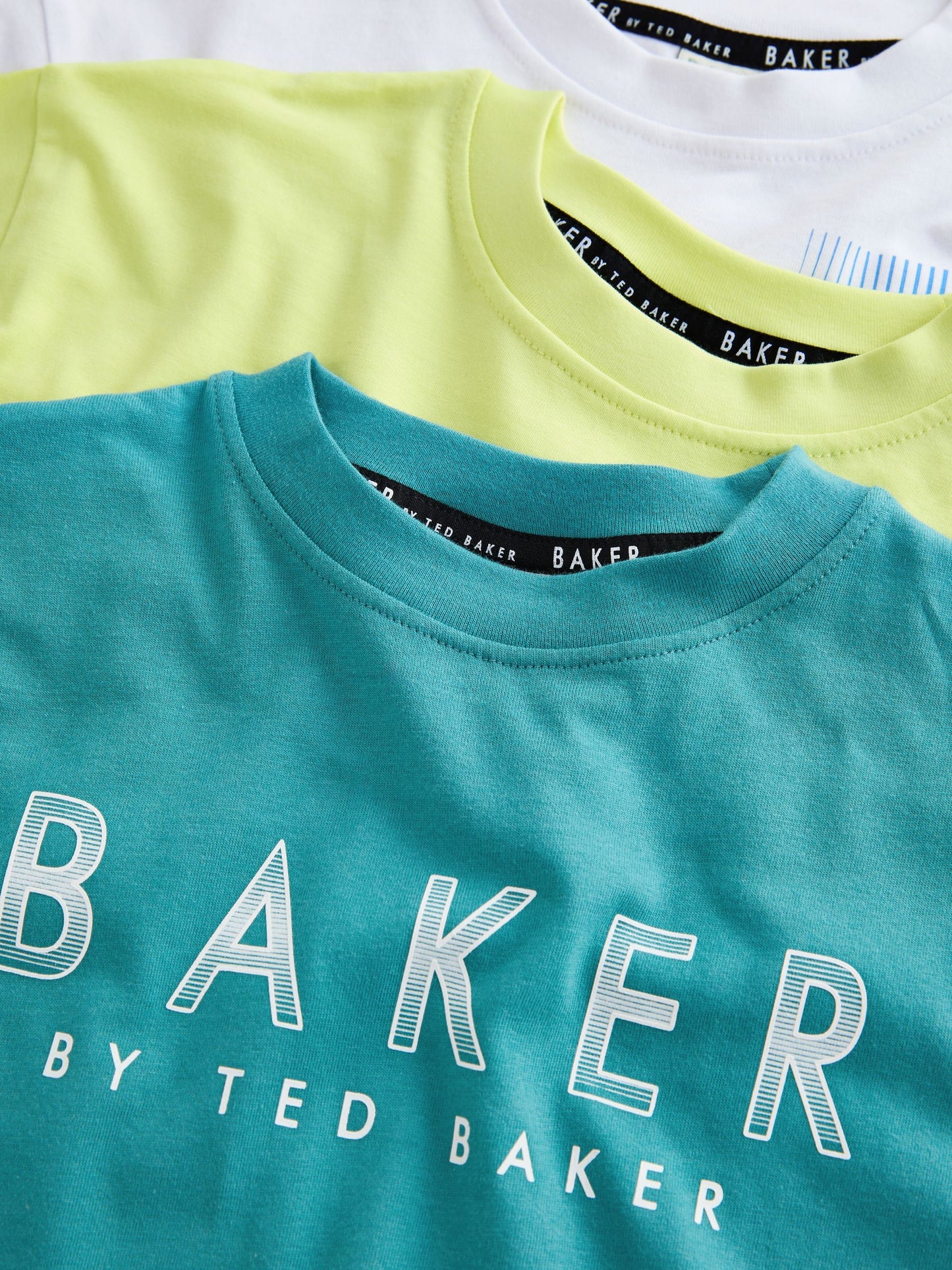 Dsiney Kidz - Baker by Ted Baker Green/White/Lime Green Baker by Ted Baker 3 Pack T-Shirts image 7