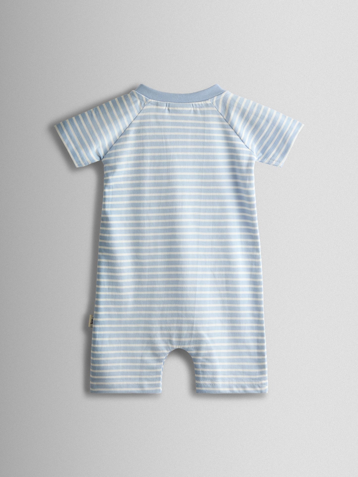 JoJo Maman Bébé Blue Peter Rabbit™ Appliqué Stripe Rompersuit image 3