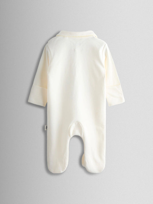 JoJo Maman Bébé Cream Born In 2026 Safari Sleepsuit