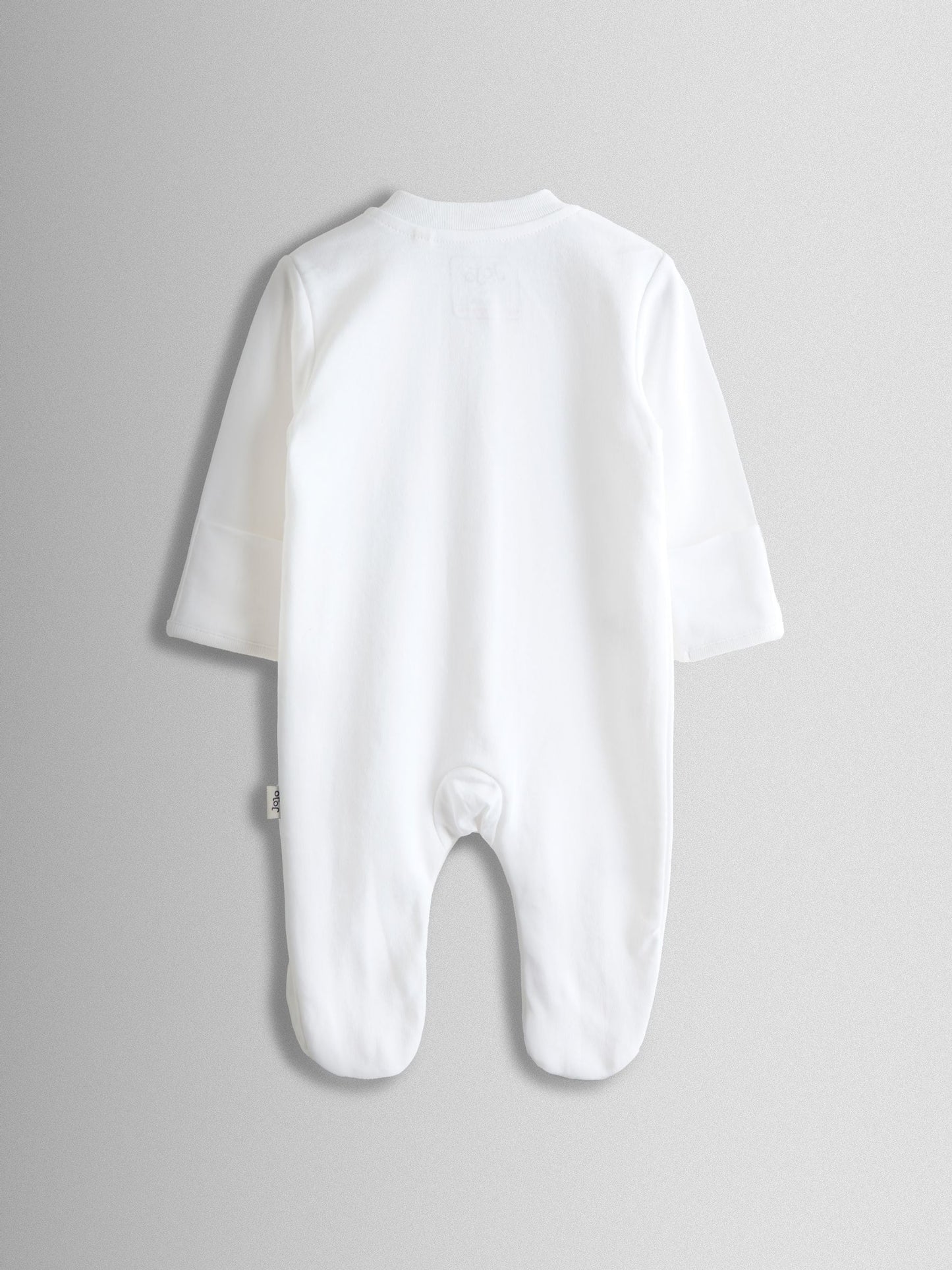 JoJo Maman Bébé White Born In 2026 Embroidered Sleepsuit image 2