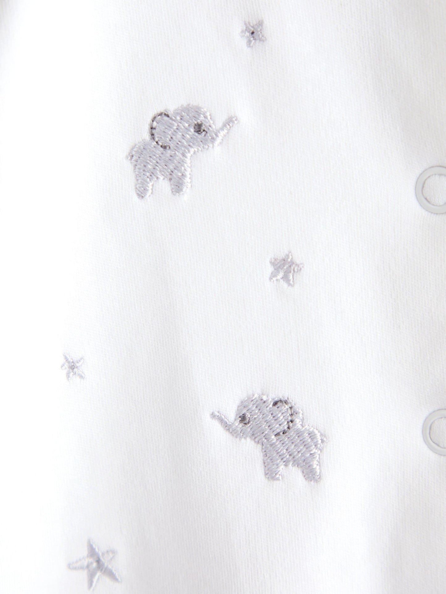 JoJo Maman Bébé White Born In 2026 Embroidered Sleepsuit image 4