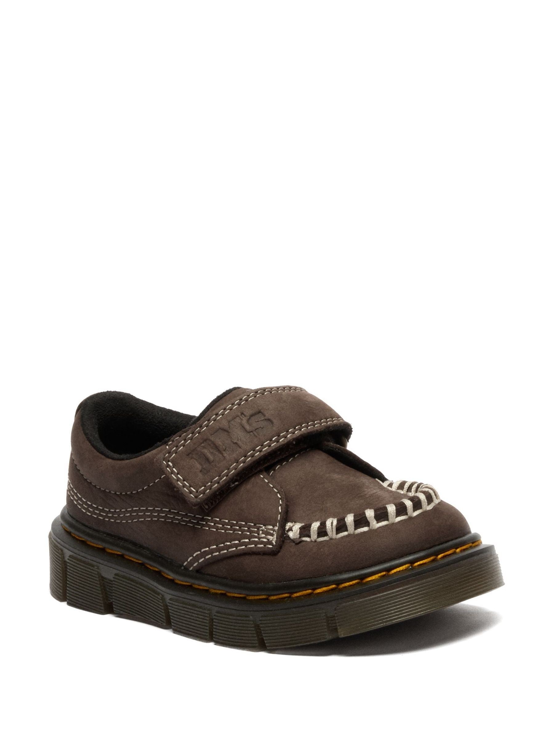 Dr. Martens Brown Raffe Tumbled Nubuck Moccasin Shoes image 1